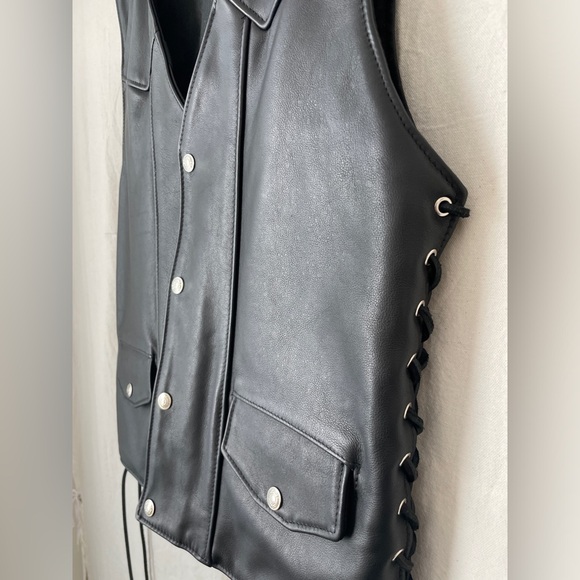 SCHOTT NYC 515V Leather Vest (NWOT) - Picture 4 of 8